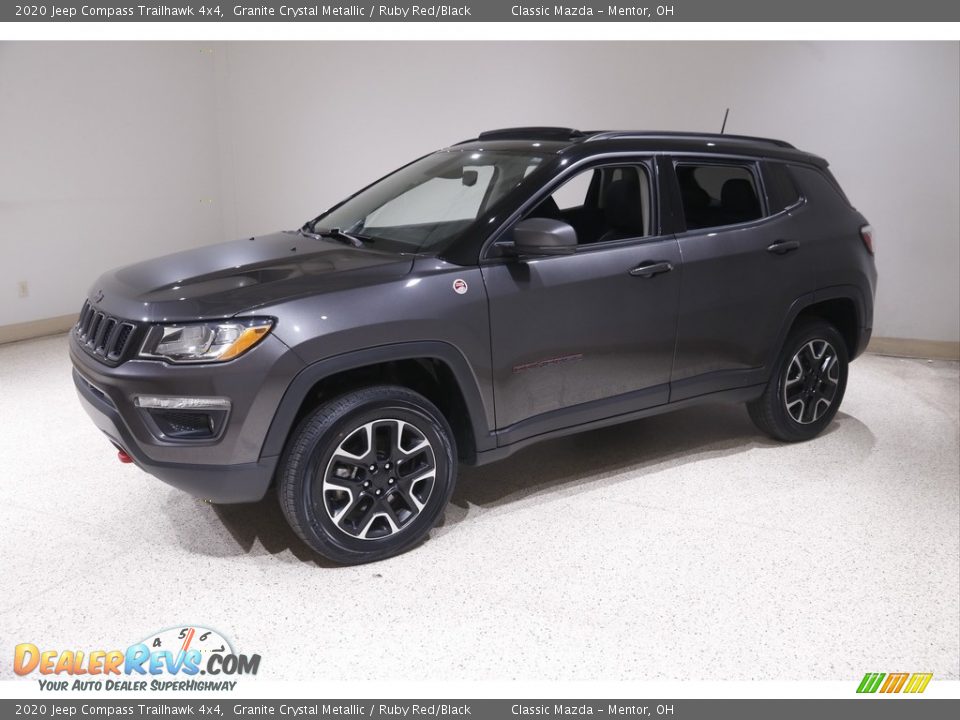 2020 Jeep Compass Trailhawk 4x4 Granite Crystal Metallic / Ruby Red/Black Photo #3