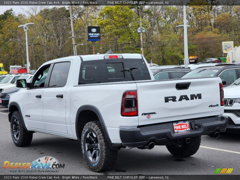 2023 Ram 1500 Rebel Crew Cab 4x4 Bright White / Red/Black Photo #4