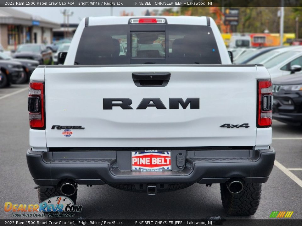 2023 Ram 1500 Rebel Crew Cab 4x4 Bright White / Red/Black Photo #5