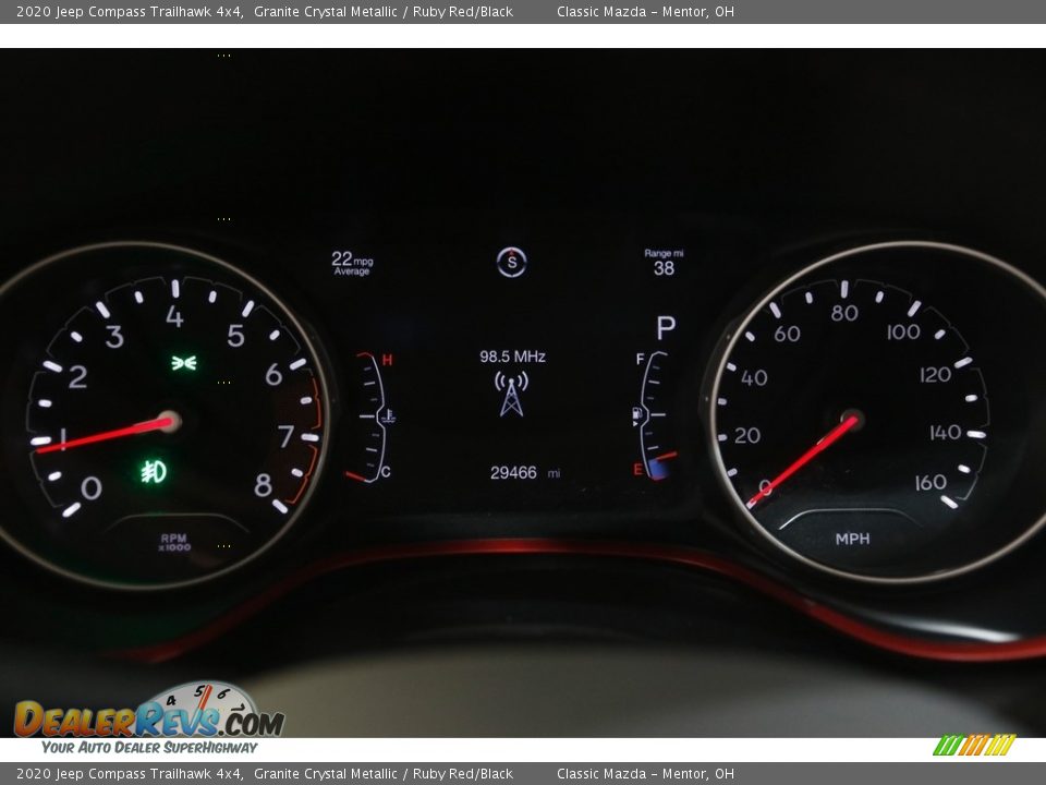 2020 Jeep Compass Trailhawk 4x4 Granite Crystal Metallic / Ruby Red/Black Photo #8