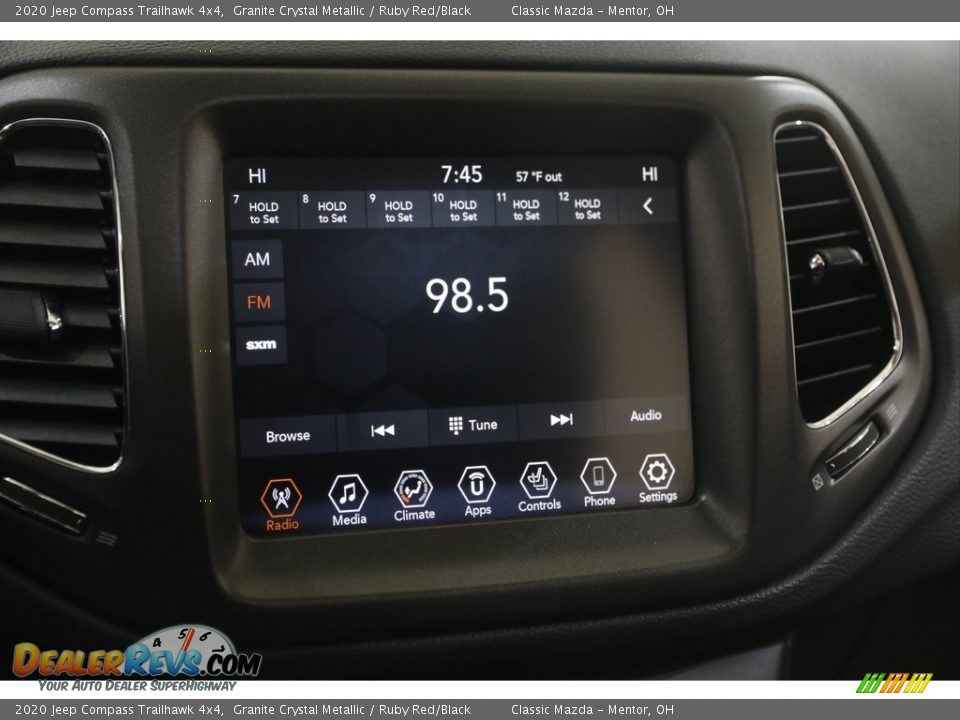 2020 Jeep Compass Trailhawk 4x4 Granite Crystal Metallic / Ruby Red/Black Photo #10