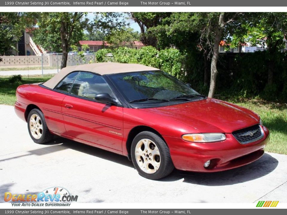 1999 Chrysler Sebring JXi Convertible Inferno Red Pearl / Camel Beige ...