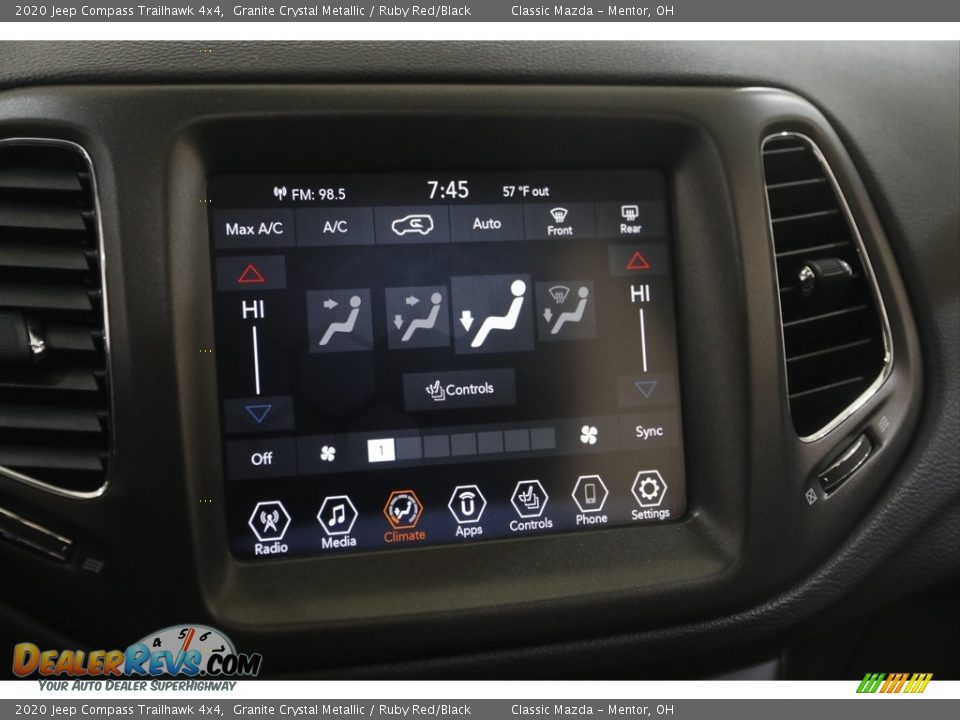 2020 Jeep Compass Trailhawk 4x4 Granite Crystal Metallic / Ruby Red/Black Photo #11