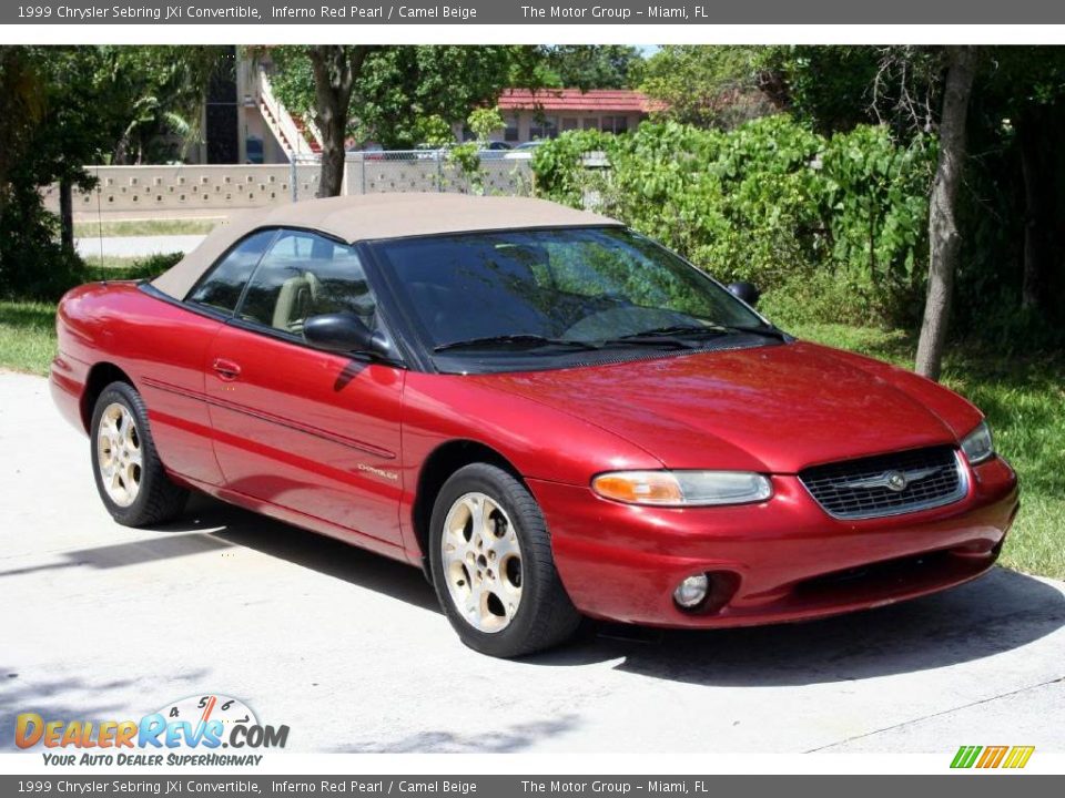 1999 Chrysler Sebring JXi Convertible Inferno Red Pearl / Camel Beige Photo #18