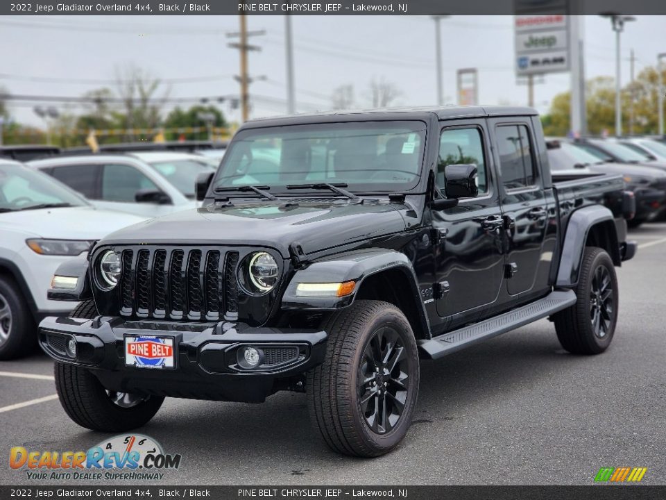 2022 Jeep Gladiator Overland 4x4 Black / Black Photo #1