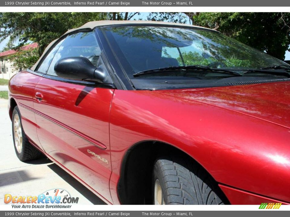 1999 Chrysler Sebring JXi Convertible Inferno Red Pearl / Camel Beige Photo #19