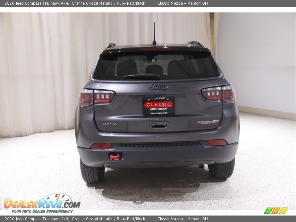 2020 Jeep Compass Trailhawk 4x4 Granite Crystal Metallic / Ruby Red/Black Photo #20
