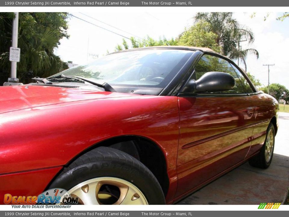 1999 Chrysler Sebring JXi Convertible Inferno Red Pearl / Camel Beige Photo #20