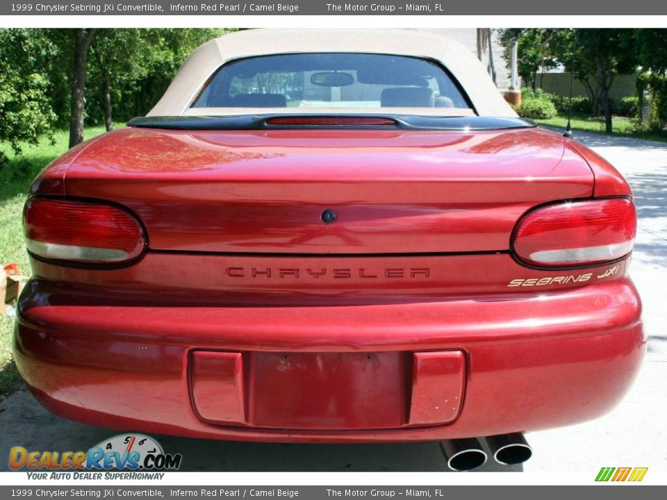 1999 Chrysler Sebring JXi Convertible Inferno Red Pearl / Camel Beige Photo #21