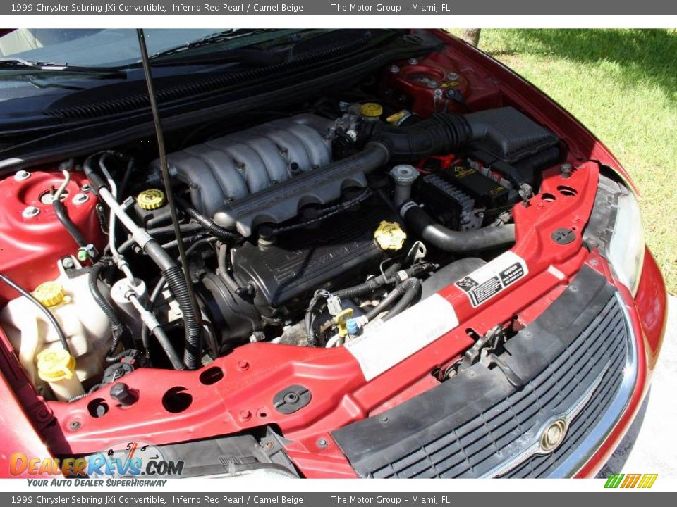 1999 Chrysler Sebring JXi Convertible Inferno Red Pearl / Camel Beige Photo #27