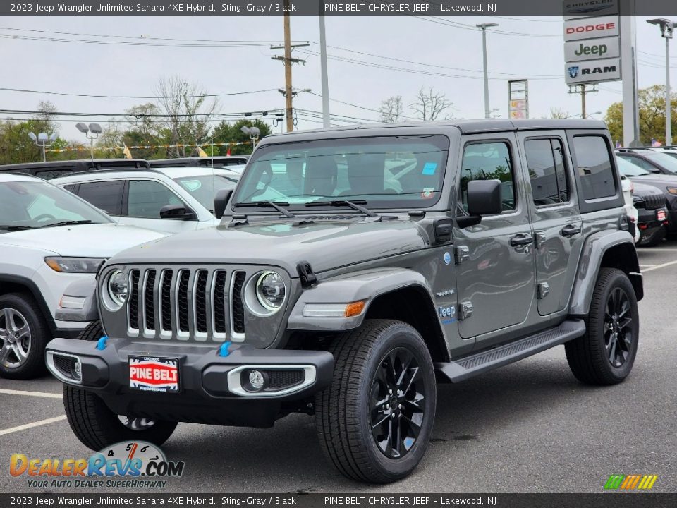 2023 Jeep Wrangler Unlimited Sahara 4XE Hybrid Sting-Gray / Black Photo #1