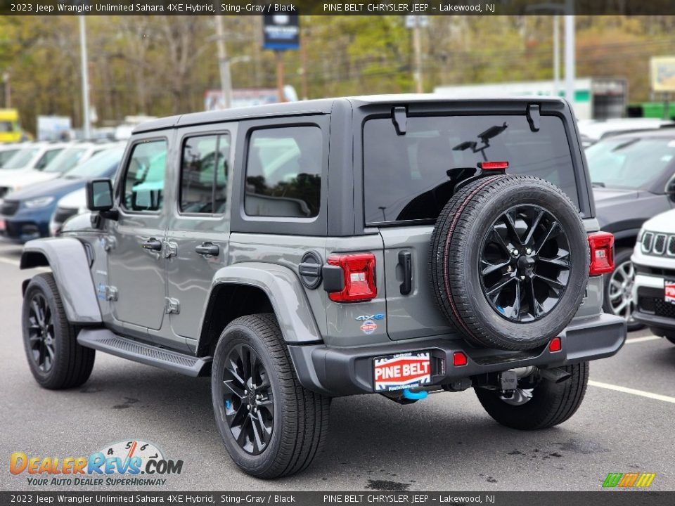 2023 Jeep Wrangler Unlimited Sahara 4XE Hybrid Sting-Gray / Black Photo #4