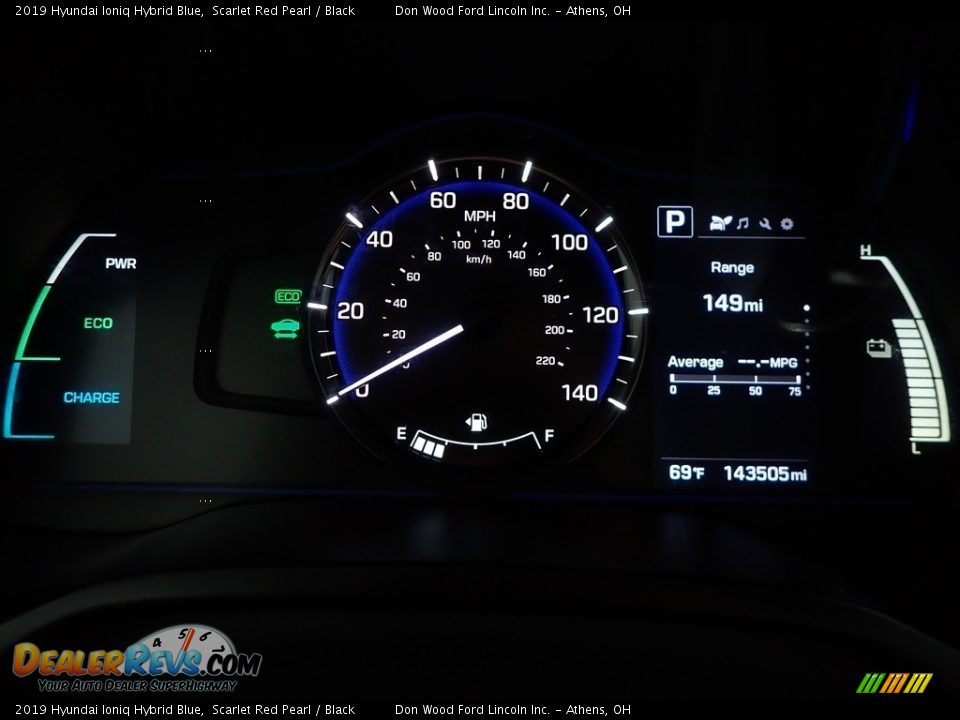 2019 Hyundai Ioniq Hybrid Blue Scarlet Red Pearl / Black Photo #26