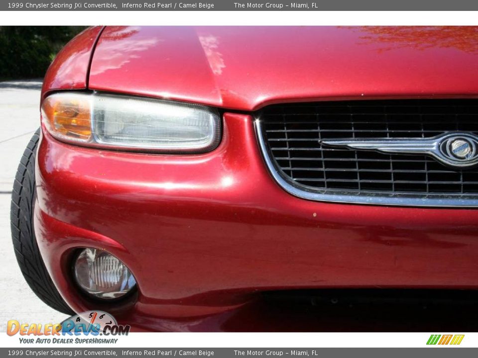 1999 Chrysler Sebring JXi Convertible Inferno Red Pearl / Camel Beige Photo #33