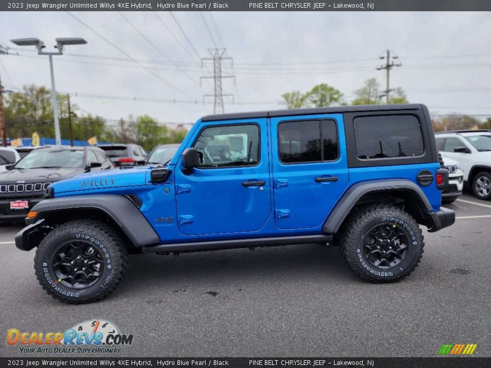 Hydro Blue Pearl 2023 Jeep Wrangler Unlimited Willys 4XE Hybrid Photo #3