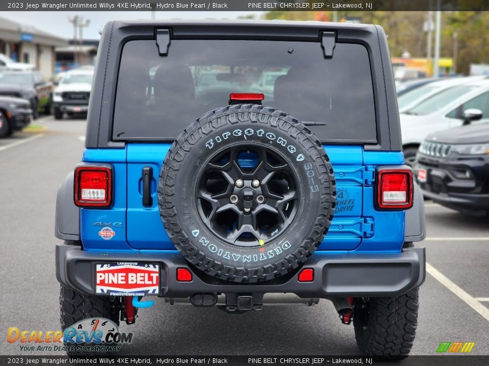 2023 Jeep Wrangler Unlimited Willys 4XE Hybrid Hydro Blue Pearl / Black Photo #5