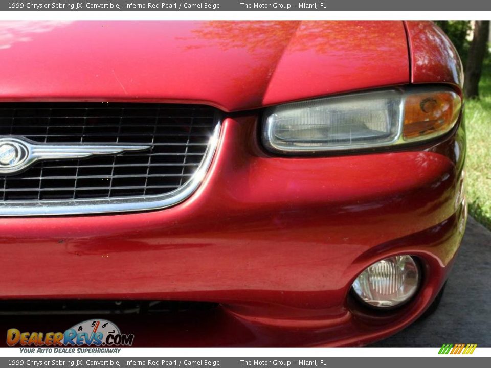 1999 Chrysler Sebring JXi Convertible Inferno Red Pearl / Camel Beige Photo #34