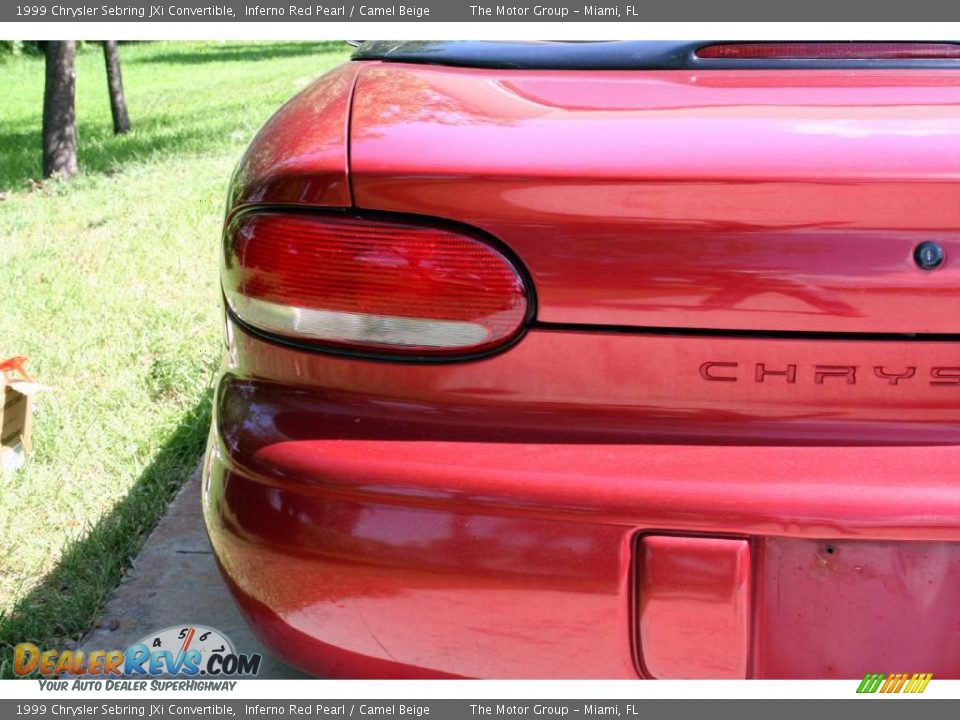 1999 Chrysler Sebring JXi Convertible Inferno Red Pearl / Camel Beige Photo #35