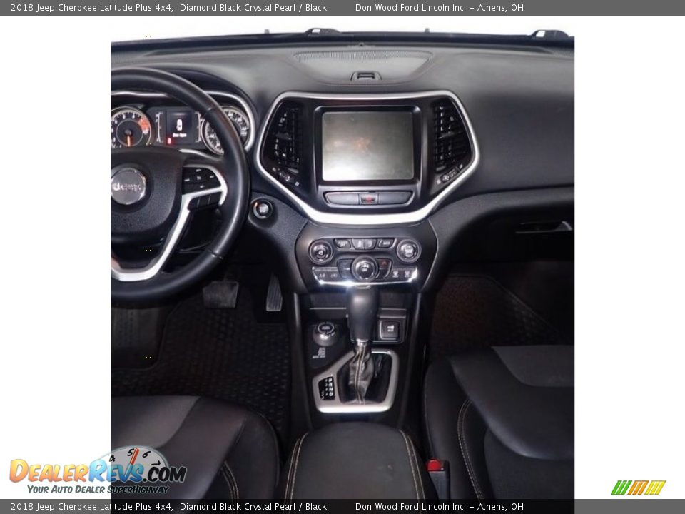 2018 Jeep Cherokee Latitude Plus 4x4 Diamond Black Crystal Pearl / Black Photo #24