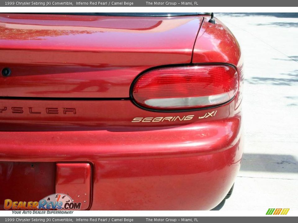 1999 Chrysler Sebring JXi Convertible Inferno Red Pearl / Camel Beige Photo #36