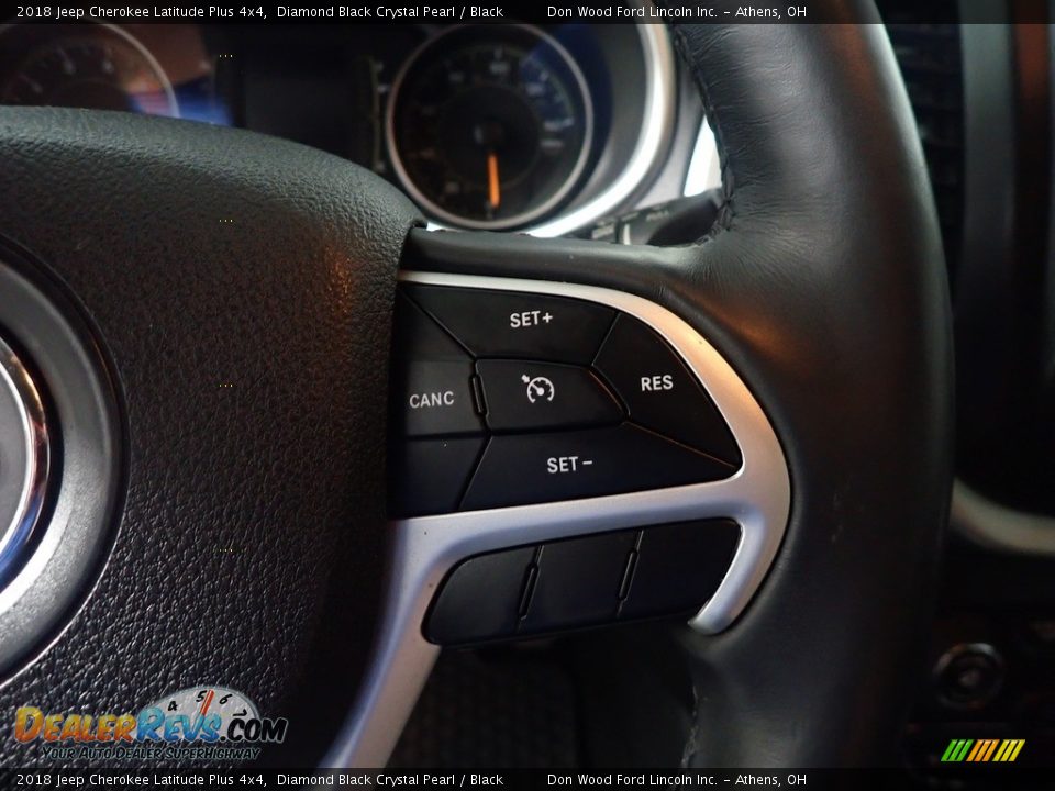 2018 Jeep Cherokee Latitude Plus 4x4 Diamond Black Crystal Pearl / Black Photo #29