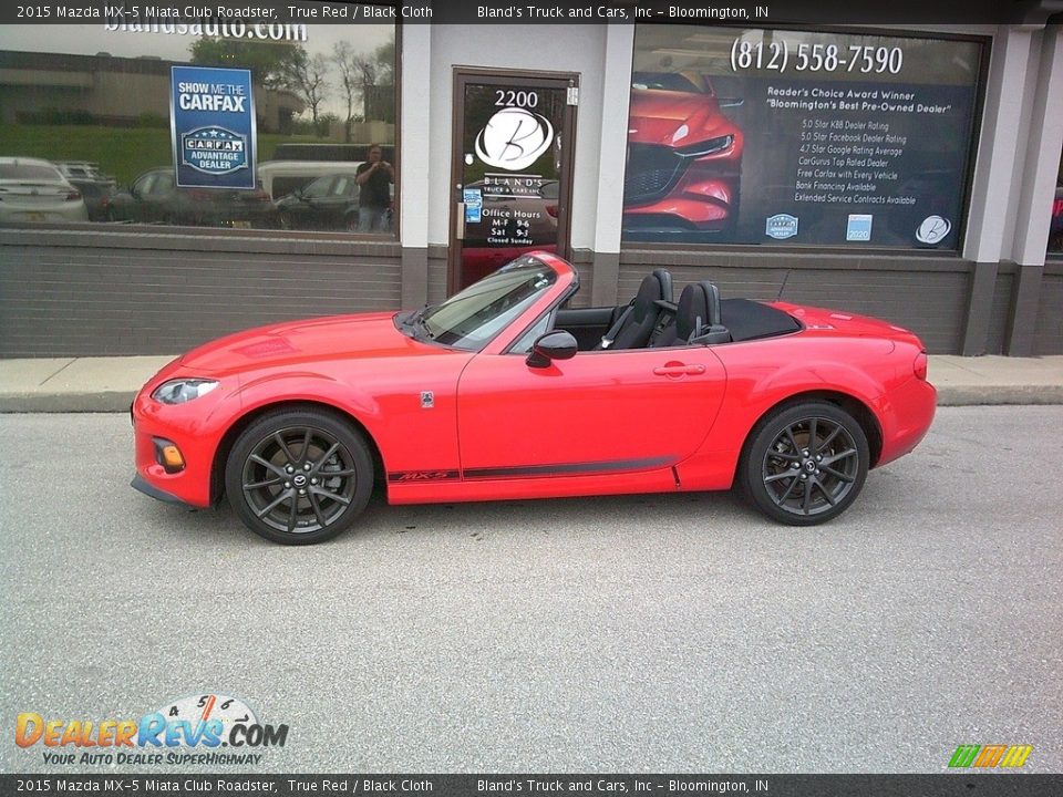 2015 Mazda MX-5 Miata Club Roadster True Red / Black Cloth Photo #1