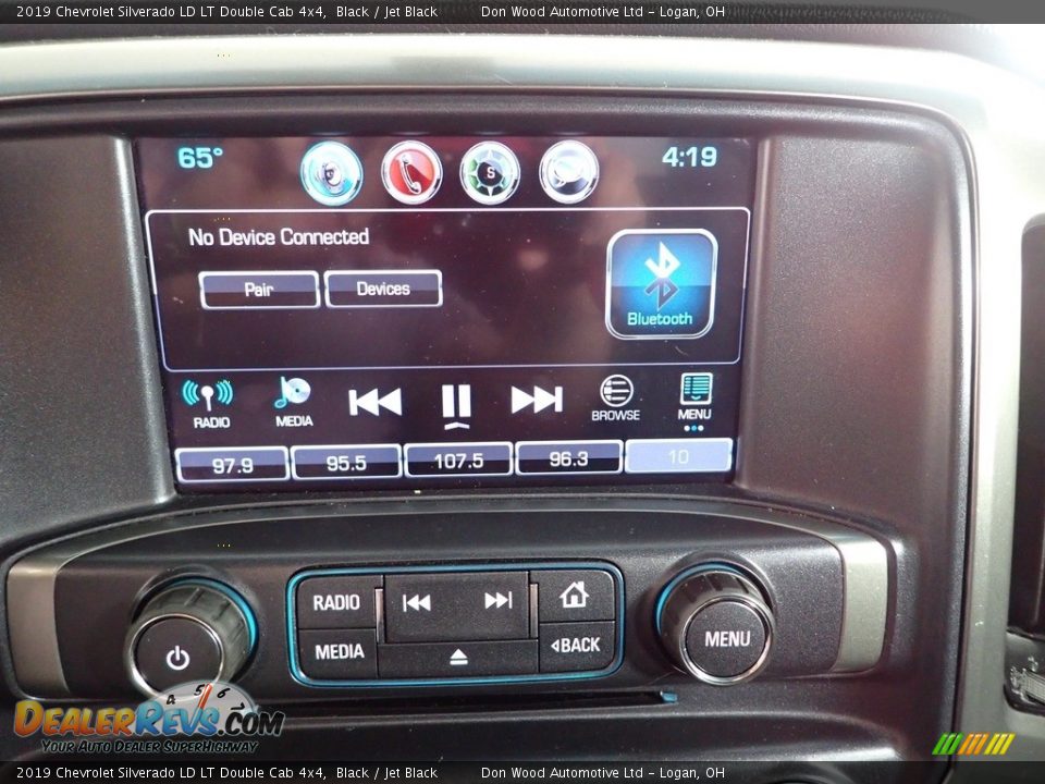 2019 Chevrolet Silverado LD LT Double Cab 4x4 Black / Jet Black Photo #2