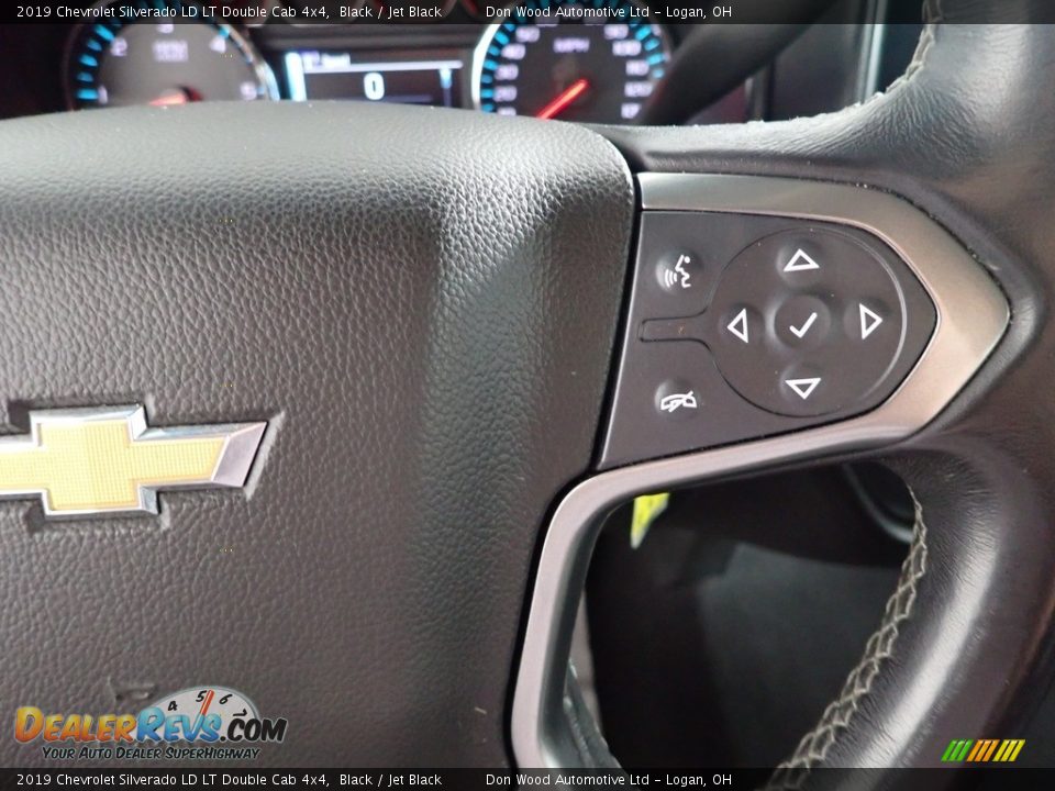 2019 Chevrolet Silverado LD LT Double Cab 4x4 Black / Jet Black Photo #15