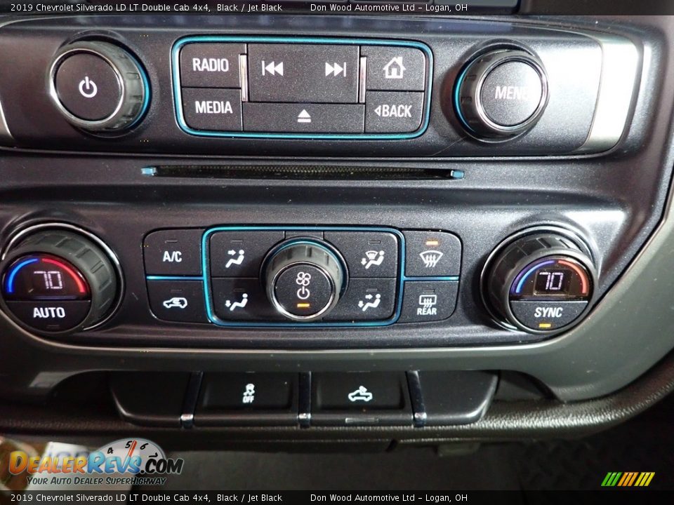 2019 Chevrolet Silverado LD LT Double Cab 4x4 Black / Jet Black Photo #17