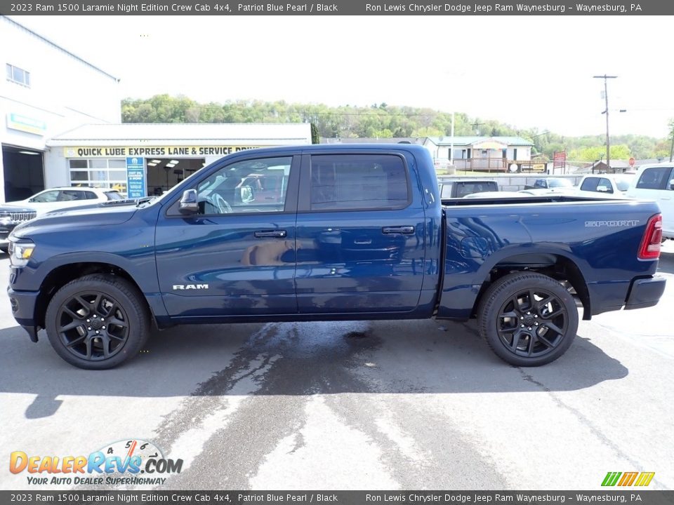 Patriot Blue Pearl 2023 Ram 1500 Laramie Night Edition Crew Cab 4x4 Photo #2