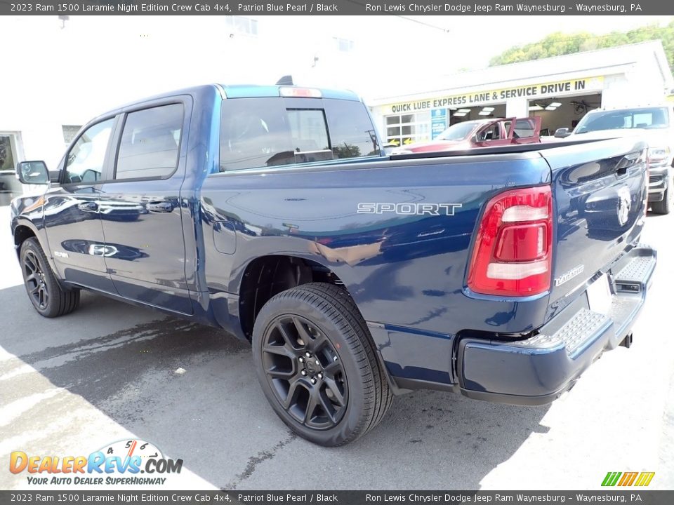 2023 Ram 1500 Laramie Night Edition Crew Cab 4x4 Patriot Blue Pearl / Black Photo #3