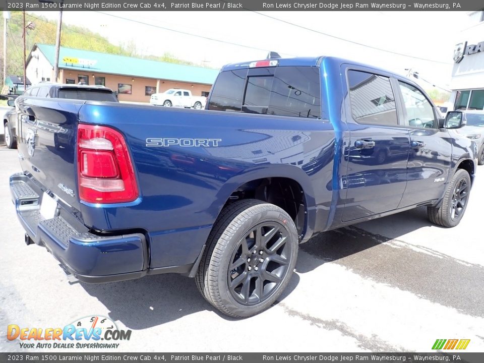 2023 Ram 1500 Laramie Night Edition Crew Cab 4x4 Patriot Blue Pearl / Black Photo #6