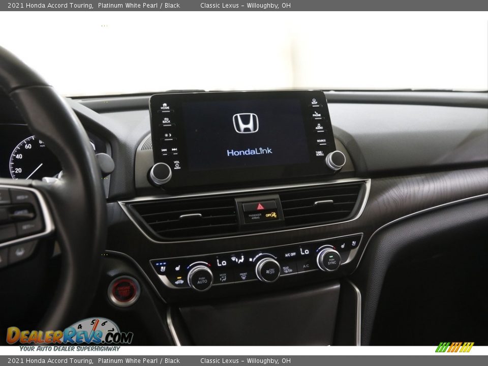 2021 Honda Accord Touring Platinum White Pearl / Black Photo #9