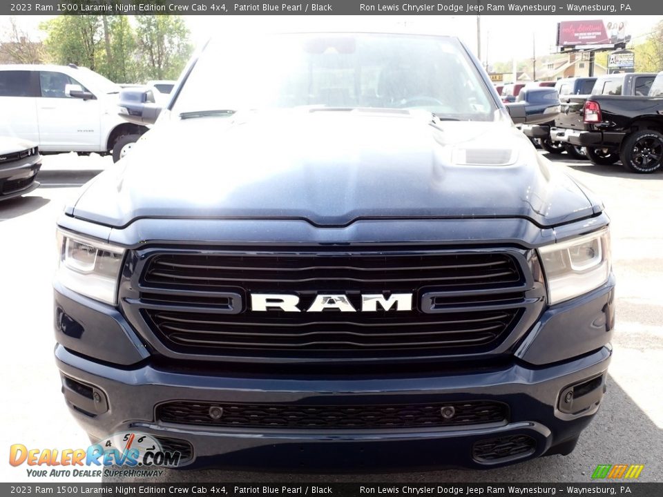 2023 Ram 1500 Laramie Night Edition Crew Cab 4x4 Patriot Blue Pearl / Black Photo #9