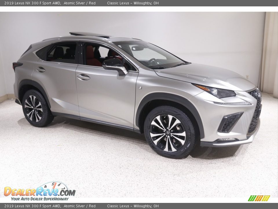 2019 Lexus NX 300 F Sport AWD Atomic Silver / Red Photo #1