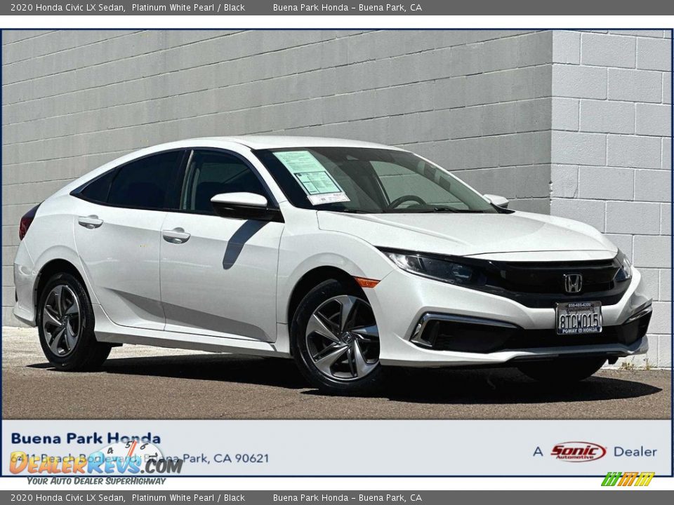 2020 Honda Civic LX Sedan Platinum White Pearl / Black Photo #1