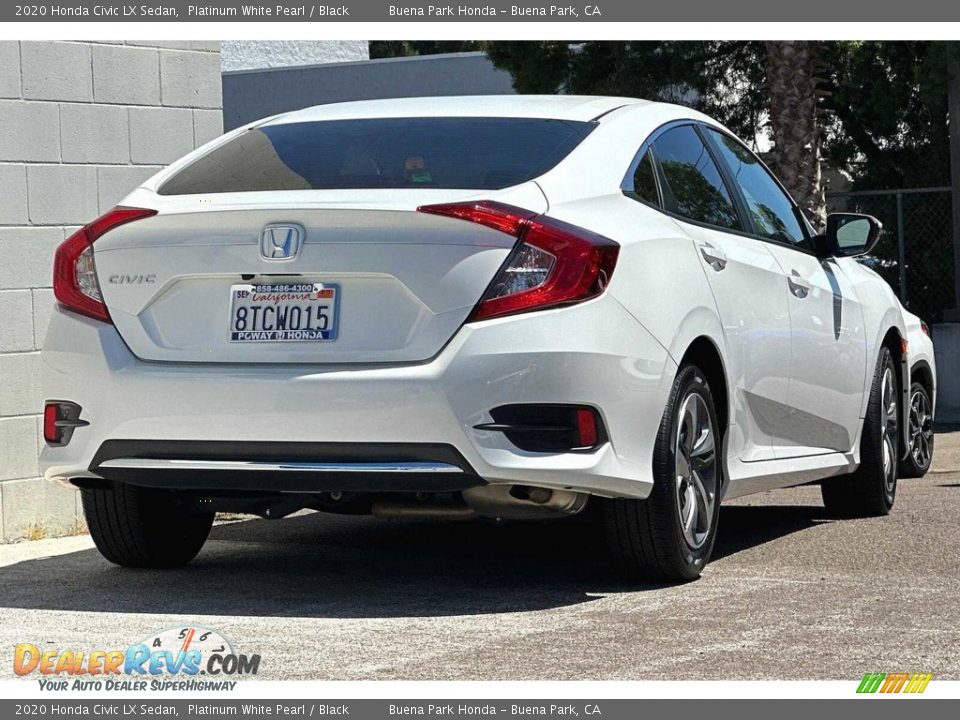 2020 Honda Civic LX Sedan Platinum White Pearl / Black Photo #4