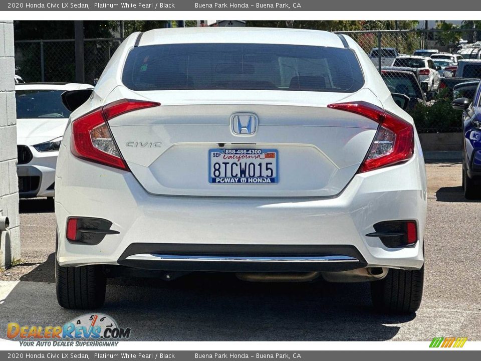 2020 Honda Civic LX Sedan Platinum White Pearl / Black Photo #5