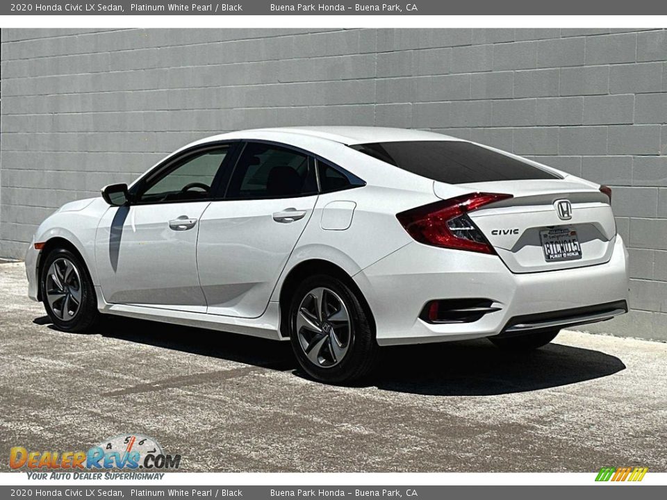 2020 Honda Civic LX Sedan Platinum White Pearl / Black Photo #6