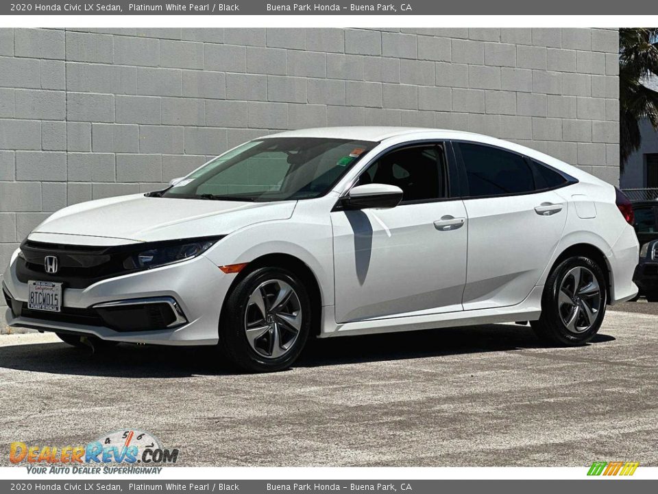 2020 Honda Civic LX Sedan Platinum White Pearl / Black Photo #8