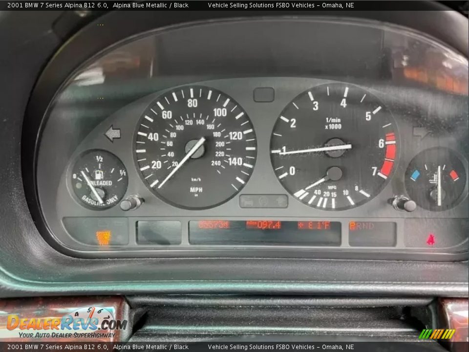 2001 BMW 7 Series Alpina B12 6.0 Gauges Photo #3