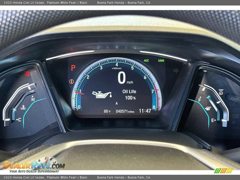 2020 Honda Civic LX Sedan Gauges Photo #26