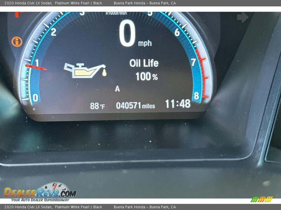 2020 Honda Civic LX Sedan Platinum White Pearl / Black Photo #27