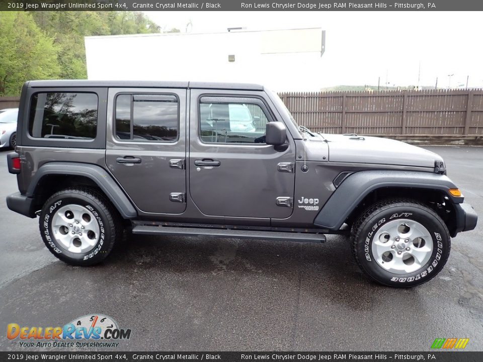 2019 Jeep Wrangler Unlimited Sport 4x4 Granite Crystal Metallic / Black Photo #7