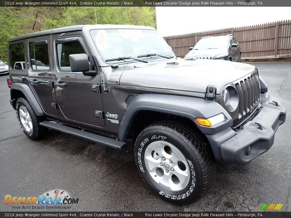 2019 Jeep Wrangler Unlimited Sport 4x4 Granite Crystal Metallic / Black Photo #8