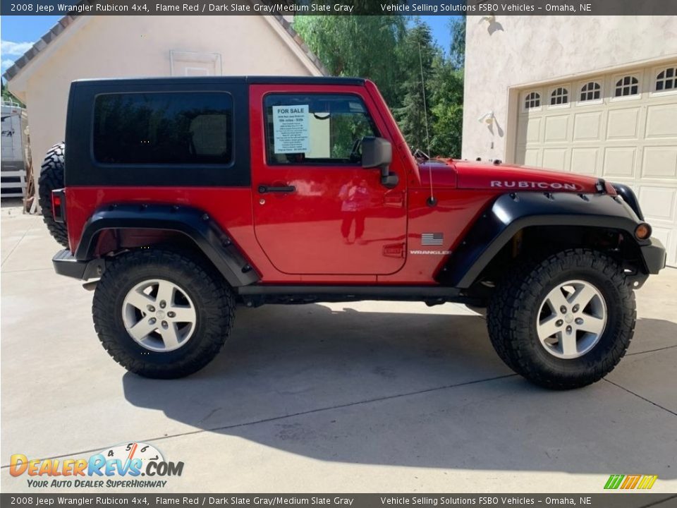 2008 Jeep Wrangler Rubicon 4x4 Flame Red / Dark Slate Gray/Medium Slate Gray Photo #7