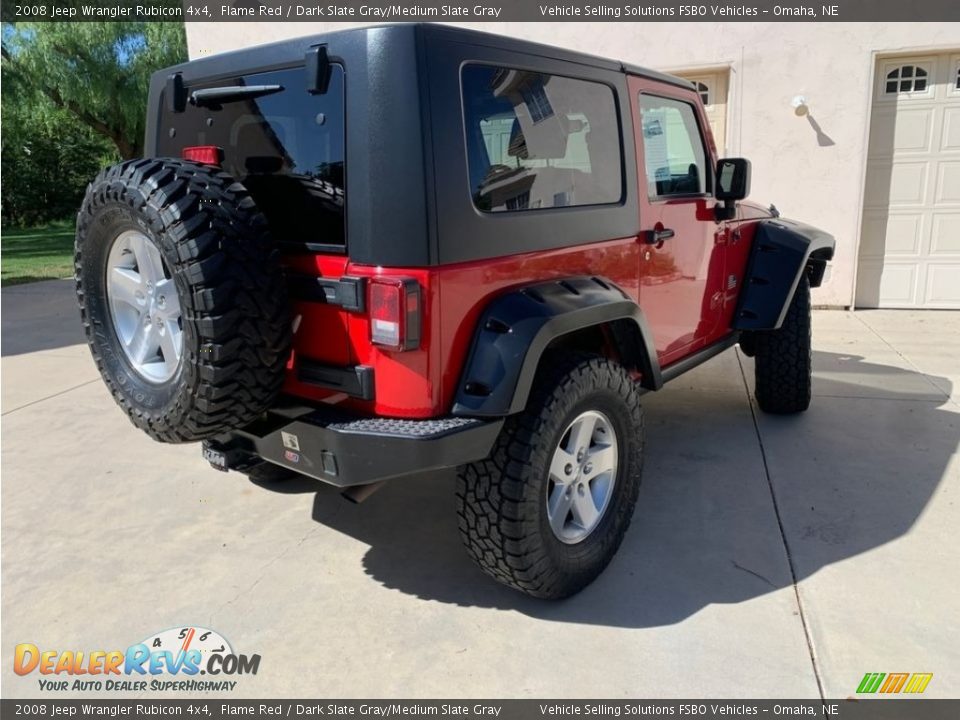 2008 Jeep Wrangler Rubicon 4x4 Flame Red / Dark Slate Gray/Medium Slate Gray Photo #8