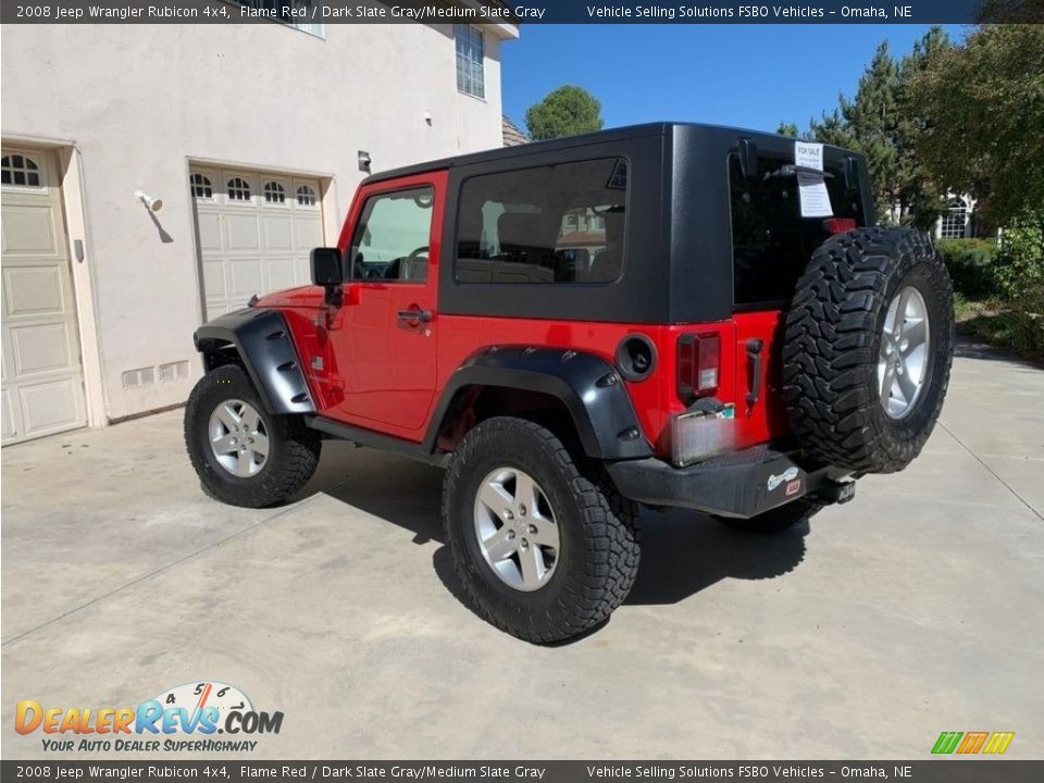 2008 Jeep Wrangler Rubicon 4x4 Flame Red / Dark Slate Gray/Medium Slate Gray Photo #10