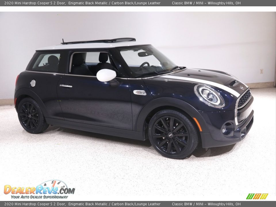 2020 Mini Hardtop Cooper S 2 Door Enigmatic Black Metallic / Carbon Black/Lounge Leather Photo #1