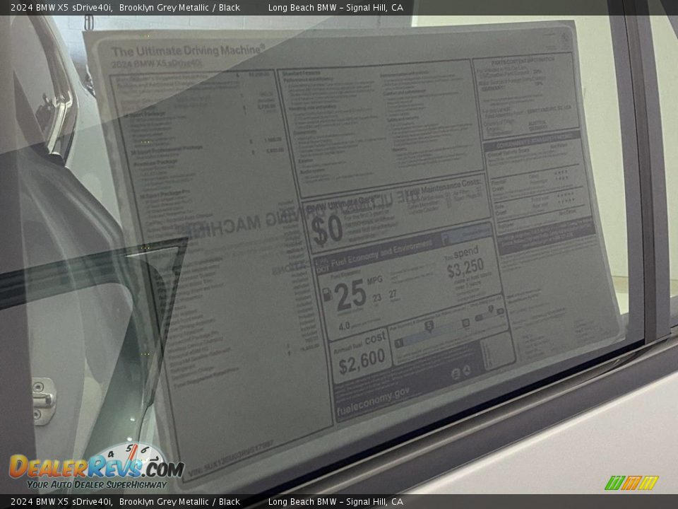 2024 BMW X5 sDrive40i Window Sticker Photo #25